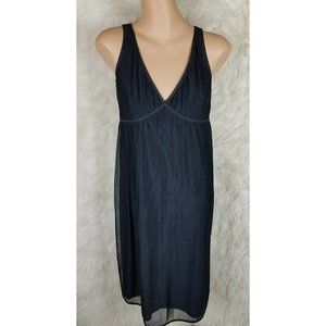 Baby Style Boutique Maternity Dress Size S Black Mesh Overlay Sleeveless Vneck E